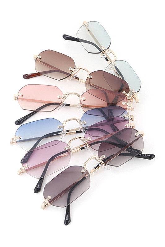 Rimless Unisex Mix Tint Sunglasses Set - Shop Style & More | Fresh Looks, Everyday Deals & Free Shipping