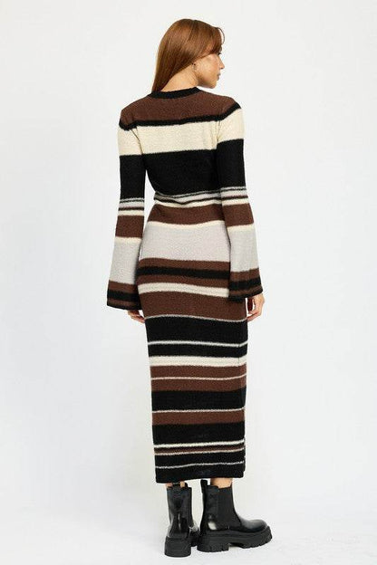 STRIPE MAXI BODYCON DRESS - Shop Style & More | Fresh Looks, Everyday Deals & Free Shipping