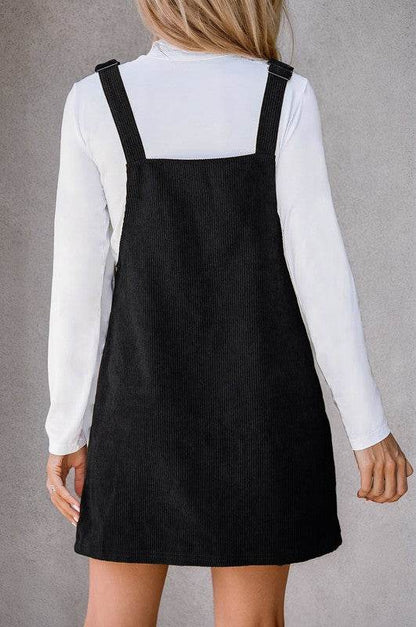 Corduroy Front Pockets Overall Dress - Shop Style & More | Fresh Looks, Everyday Deals & Free Shipping