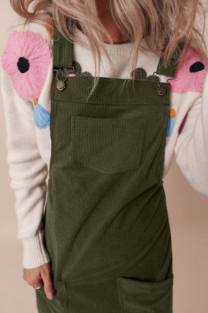 Corduroy Front Pockets Overall Dress - Shop Style & More | Fresh Looks, Everyday Deals & Free Shipping