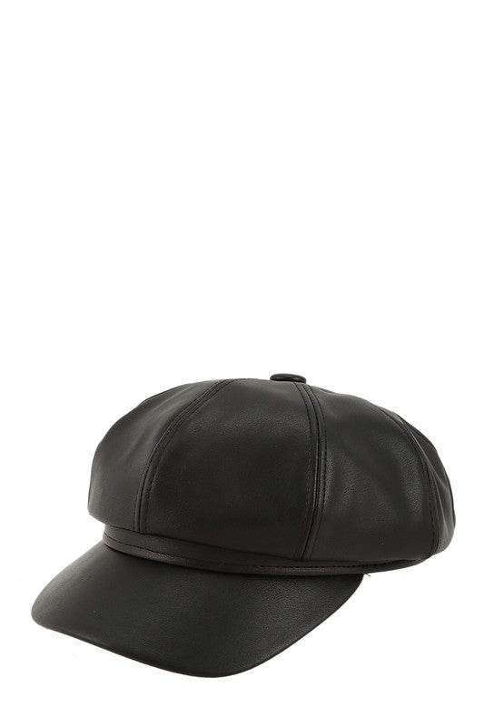 Vintage Faux Leather Solid Beret Cap - Shop Style & More | Fresh Looks, Everyday Deals & Free Shipping