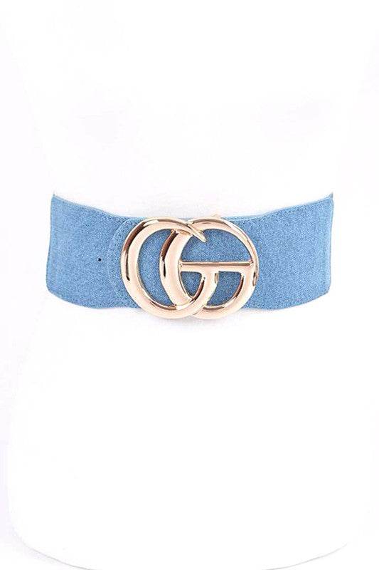 Plus Size CG Buckle Denim Elastic Belt - Shop Style & More | Fresh Looks, Everyday Deals & Free Shipping
