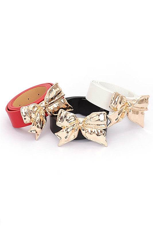 Gold Bow Buckle Fashion Belt - Shop Style & More | Fresh Looks, Everyday Deals & Free Shipping