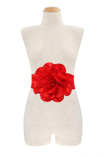 Chiffon Big Flower Charm Elastic Belt - Shop Style & More | Fresh Looks, Everyday Deals & Free Shipping