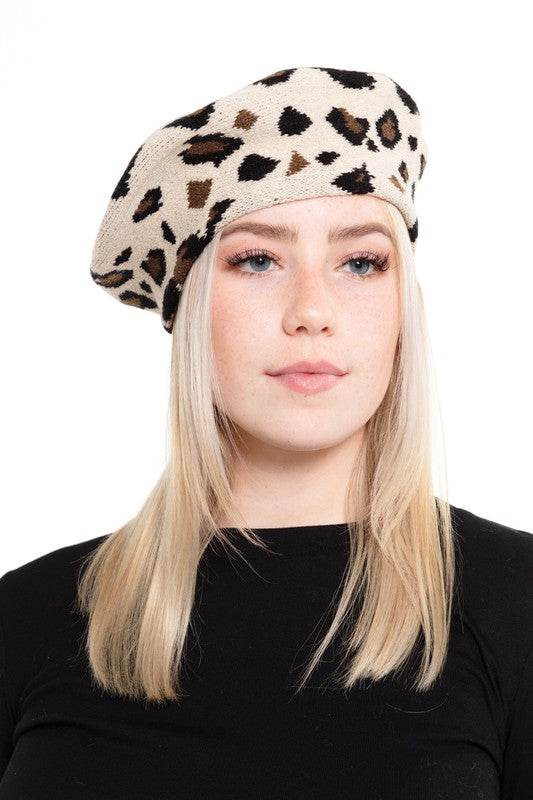 Leopard Stretchy Beret - Shop Style & More | Fresh Looks, Everyday Deals & Free Shipping