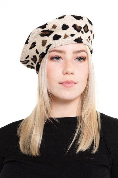 Leopard Stretchy Beret - Shop Style & More | Fresh Looks, Everyday Deals & Free Shipping