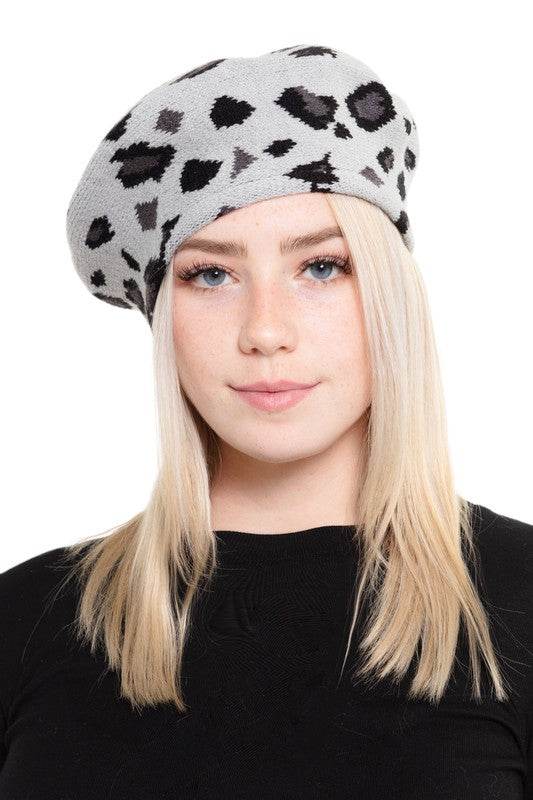 Leopard Stretchy Beret - Shop Style & More | Fresh Looks, Everyday Deals & Free Shipping