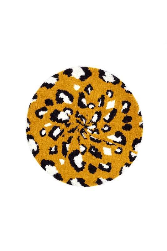 Leopard Stretchy Beret - Shop Style & More | Fresh Looks, Everyday Deals & Free Shipping