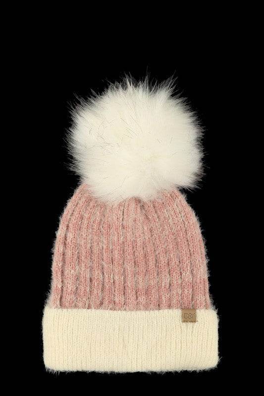 Super Soft Yarn Beanie with Faux Fur Pom - Shop Style & More | Fresh Looks, Everyday Deals & Free Shipping