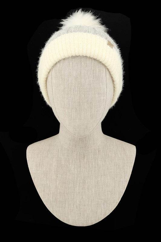Super Soft Yarn Beanie with Faux Fur Pom - Shop Style & More | Fresh Looks, Everyday Deals & Free Shipping