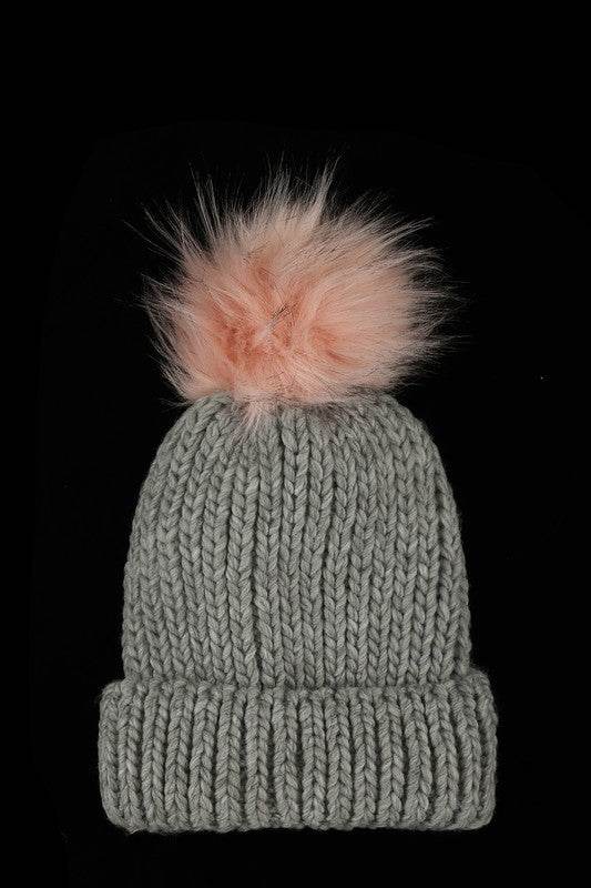 Basic Knit Cuffed Pom Beanie - Shop Style & More | Fresh Looks, Everyday Deals & Free Shipping