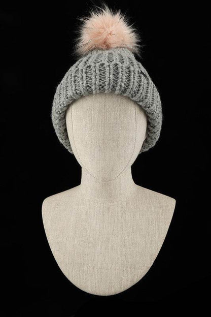 Jewel Knit Cuffed Pom Beanie - Shop Style & More | Fresh Looks, Everyday Deals & Free Shipping