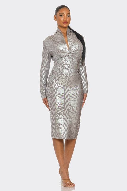 Metallic Zigzag Holiday Bandage dress - Shop Style & More | Fresh Looks, Everyday Deals & Free Shipping