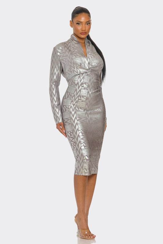 Metallic Zigzag Holiday Bandage dress - Shop Style & More | Fresh Looks, Everyday Deals & Free Shipping