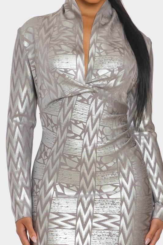Metallic Zigzag Holiday Bandage dress - Shop Style & More | Fresh Looks, Everyday Deals & Free Shipping