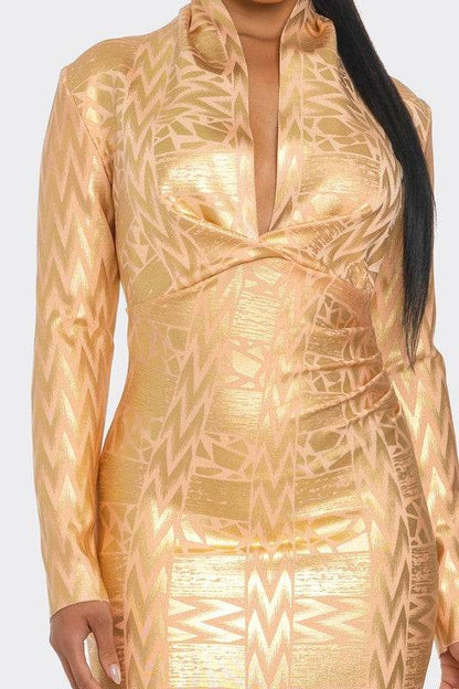 Metallic Zigzag Holiday Bandage dress - Shop Style & More | Fresh Looks, Everyday Deals & Free Shipping