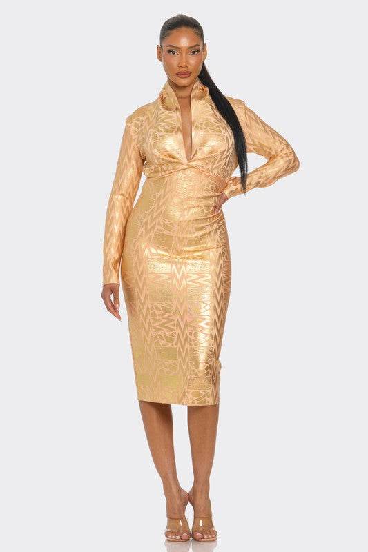 Metallic Zigzag Holiday Bandage dress - Shop Style & More | Fresh Looks, Everyday Deals & Free Shipping