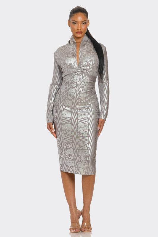 Metallic Zigzag Holiday Bandage dress - Shop Style & More | Fresh Looks, Everyday Deals & Free Shipping