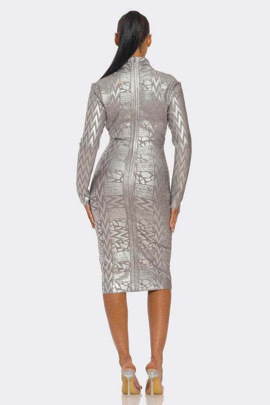 Metallic Zigzag Holiday Bandage dress - Shop Style & More | Fresh Looks, Everyday Deals & Free Shipping