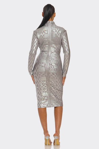 Metallic Zigzag Holiday Bandage dress - Shop Style & More | Fresh Looks, Everyday Deals & Free Shipping