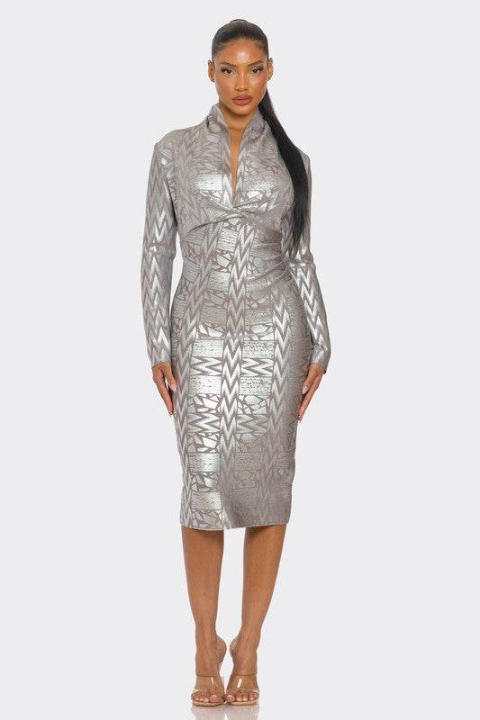 Metallic Zigzag Holiday Bandage dress - Shop Style & More | Fresh Looks, Everyday Deals & Free Shipping