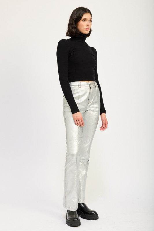 METALLIC FLARED PANTS - Shop Style & More | Fresh Looks, Everyday Deals & Free Shipping