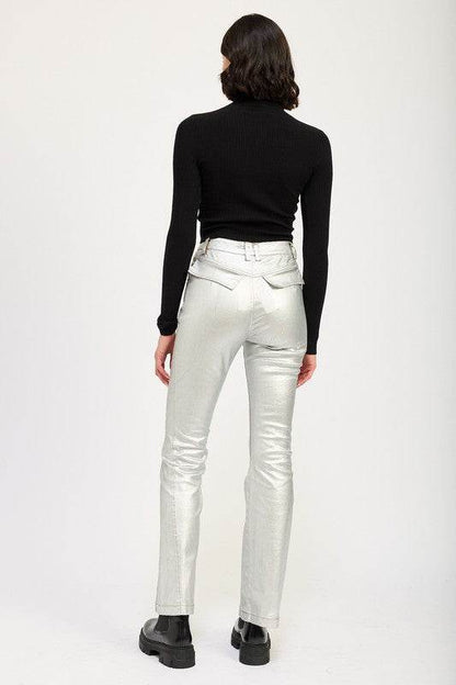 METALLIC FLARED PANTS - Shop Style & More | Fresh Looks, Everyday Deals & Free Shipping