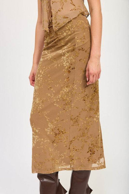 FITTED MAXI SKIRT WITH SLIT - Shop Style & More | Fresh Looks, Everyday Deals & Free Shipping