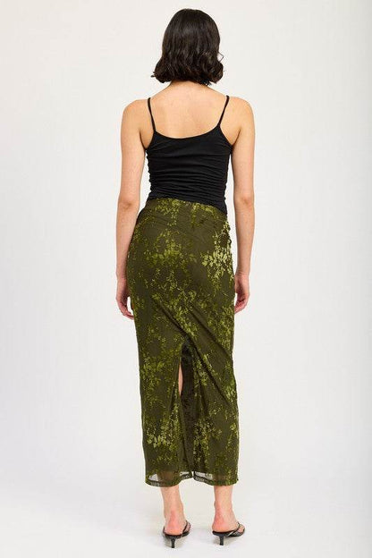 FITTED MAXI SKIRT WITH SLIT - Shop Style & More | Fresh Looks, Everyday Deals & Free Shipping