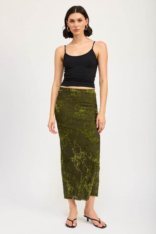 FITTED MAXI SKIRT WITH SLIT - Shop Style & More | Fresh Looks, Everyday Deals & Free Shipping