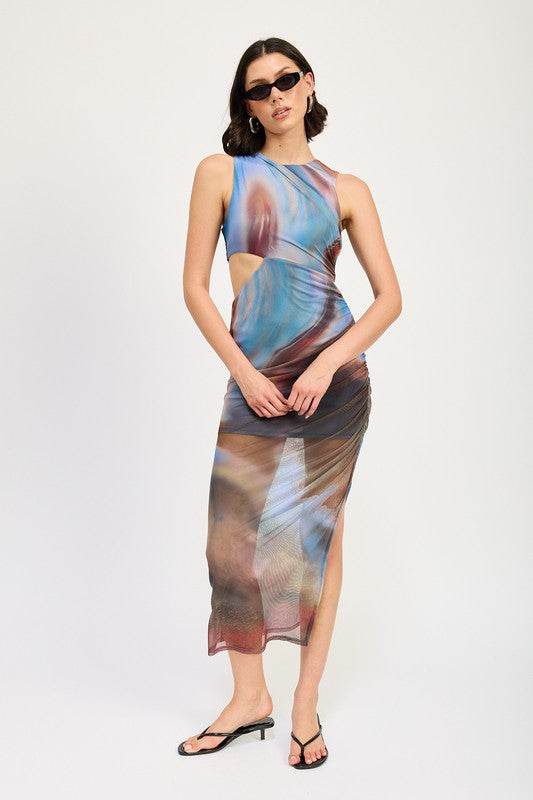 SLEEVELESS MIDI DRESS WITH CUT OUT - Shop Style & More | Fresh Looks, Everyday Deals & Free Shipping