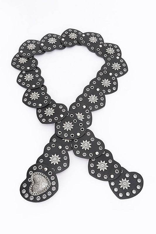Heart Shape Buckle Western Studded Statement Belt - Shop Style & More | Fresh Looks, Everyday Deals & Free Shipping