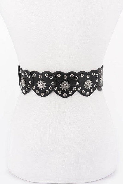 Heart Shape Buckle Western Studded Statement Belt - Shop Style & More | Fresh Looks, Everyday Deals & Free Shipping
