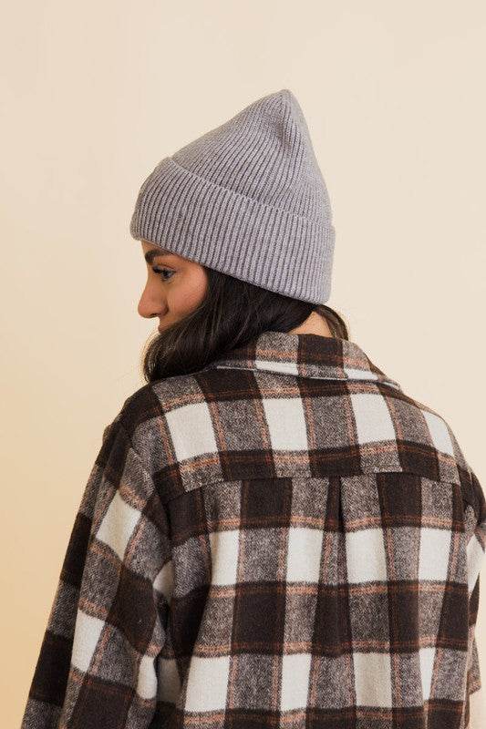 Happy Face Embroidered Ribbed Knit Beanie - Shop Style & More | Fresh Looks, Everyday Deals & Free Shipping