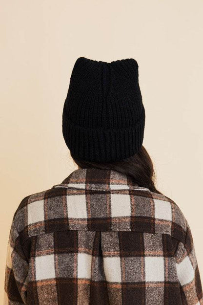 Chill Vibes Soft Ribbed Squared Face Beanie - Shop Style & More | Fresh Looks, Everyday Deals & Free Shipping