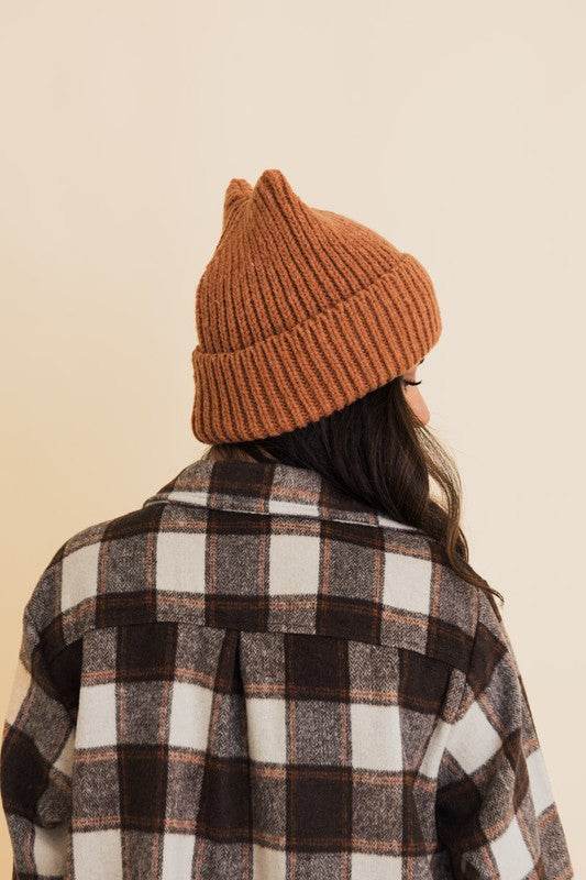 Chill Vibes Soft Ribbed Squared Face Beanie - Shop Style & More | Fresh Looks, Everyday Deals & Free Shipping