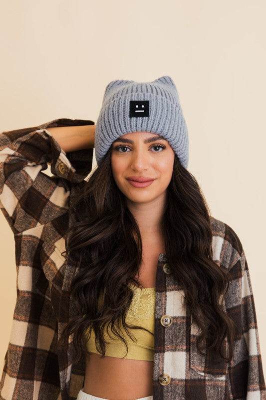Chill Vibes Soft Ribbed Squared Face Beanie - Shop Style & More | Fresh Looks, Everyday Deals & Free Shipping