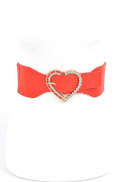 Crystal Heart Buckle Elastic Belt - Shop Style & More | Fresh Looks, Everyday Deals & Free Shipping