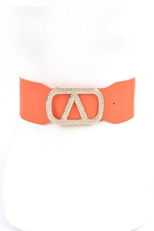 Crystal Logo Buckle Elastic Belt - Shop Style & More | Fresh Looks, Everyday Deals & Free Shipping
