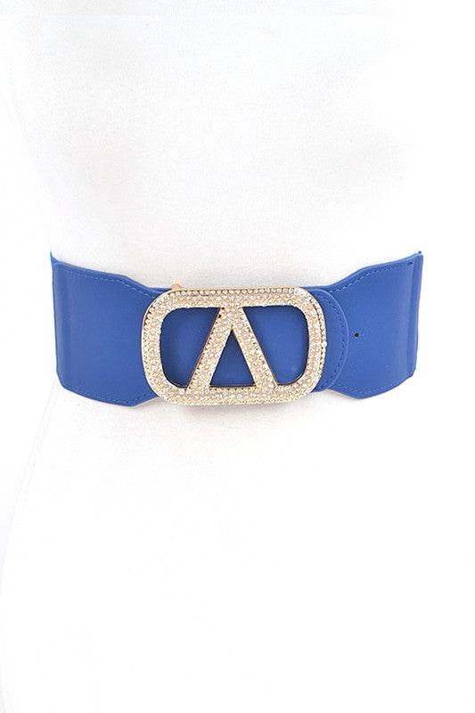 Crystal Logo Buckle Elastic Belt - Shop Style & More | Fresh Looks, Everyday Deals & Free Shipping