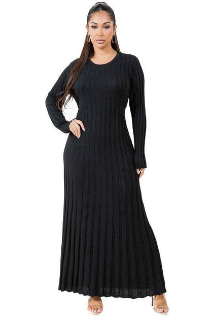 WOMEN FASHION KNITWEAR LONG MAXI DRESS - Shop Style & More | Fresh Looks, Everyday Deals & Free Shipping