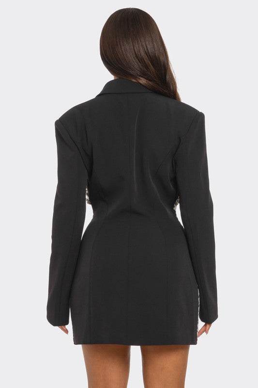 Monochrome Glam Houndstooth Blazer Dress - Shop Style & More | Fresh Looks, Everyday Deals & Free Shipping
