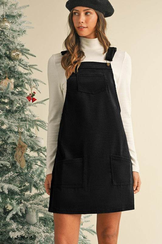 Corduroy Front Pockets Overall Dress - Shop Style & More | Fresh Looks, Everyday Deals & Free Shipping