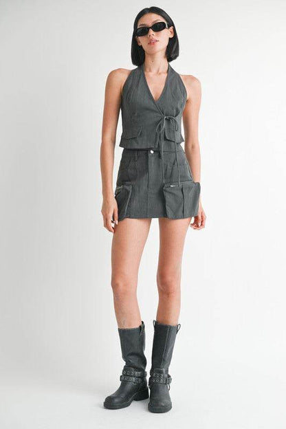 EXPOSED CARGO POCKET MINI SKIRT - Shop Style & More | Fresh Looks, Everyday Deals & Free Shipping
