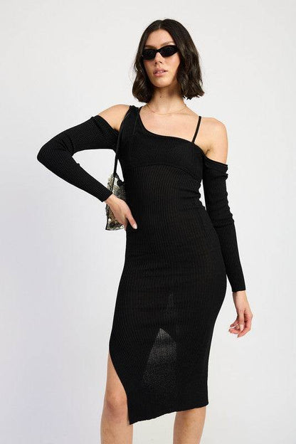 OFF SHOULDER LONG SLEEVE MAXI DRESS - Shop Style & More | Fresh Looks, Everyday Deals & Free Shipping