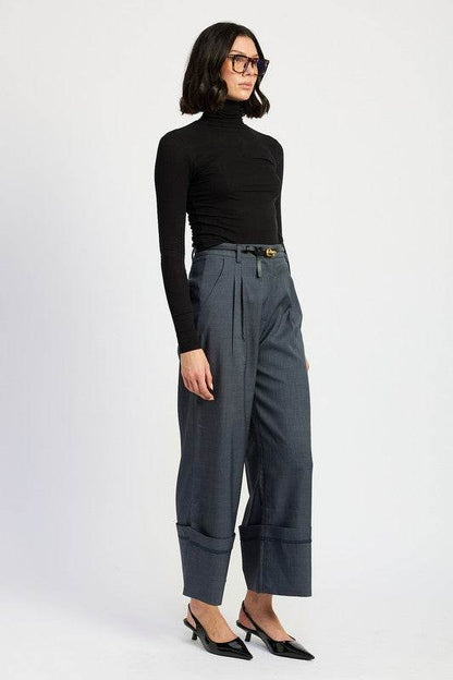 FOLD OVER PLEATED PANTS - Shop Style & More | Fresh Looks, Everyday Deals & Free Shipping