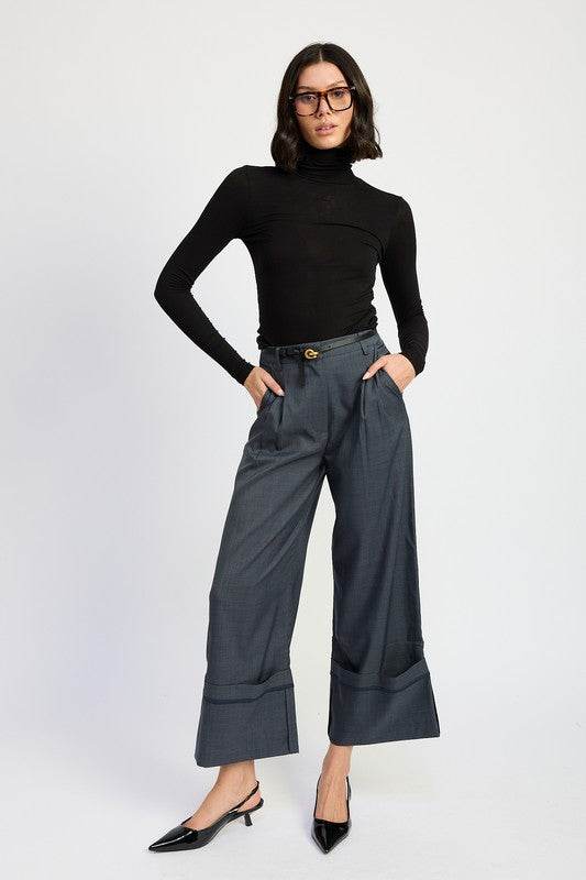 FOLD OVER PLEATED PANTS - Shop Style & More | Fresh Looks, Everyday Deals & Free Shipping