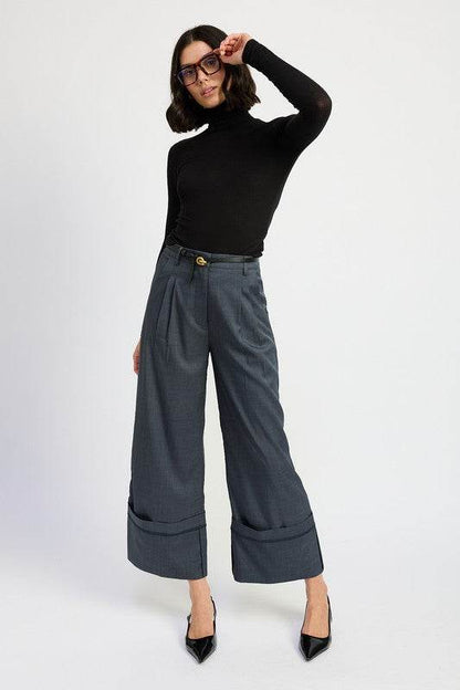 FOLD OVER PLEATED PANTS - Shop Style & More | Fresh Looks, Everyday Deals & Free Shipping