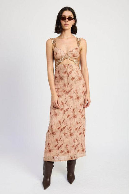 LACE CONTRAST MAXI DRESS - Shop Style & More | Fresh Looks, Everyday Deals & Free Shipping