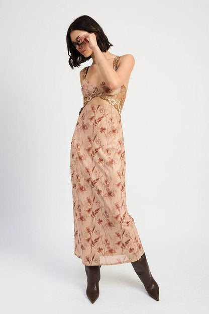 LACE CONTRAST MAXI DRESS - Shop Style & More | Fresh Looks, Everyday Deals & Free Shipping